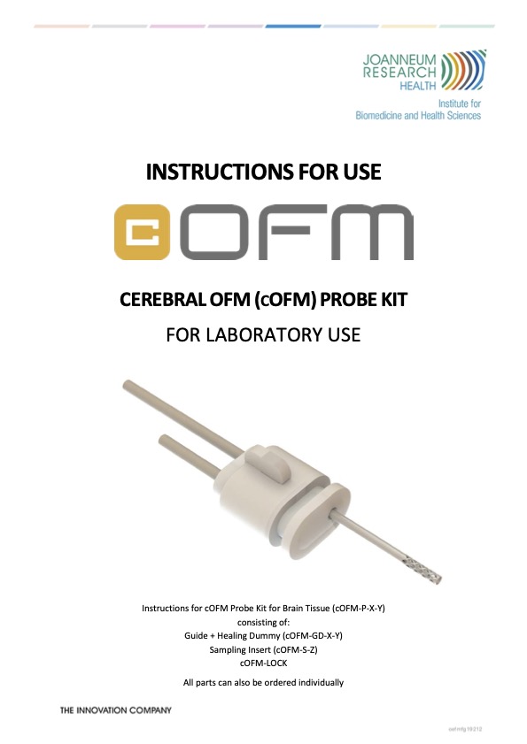 INSTRUCTIONS FOR USE_CEREBRAL OFM (COFM) PROBE KIT