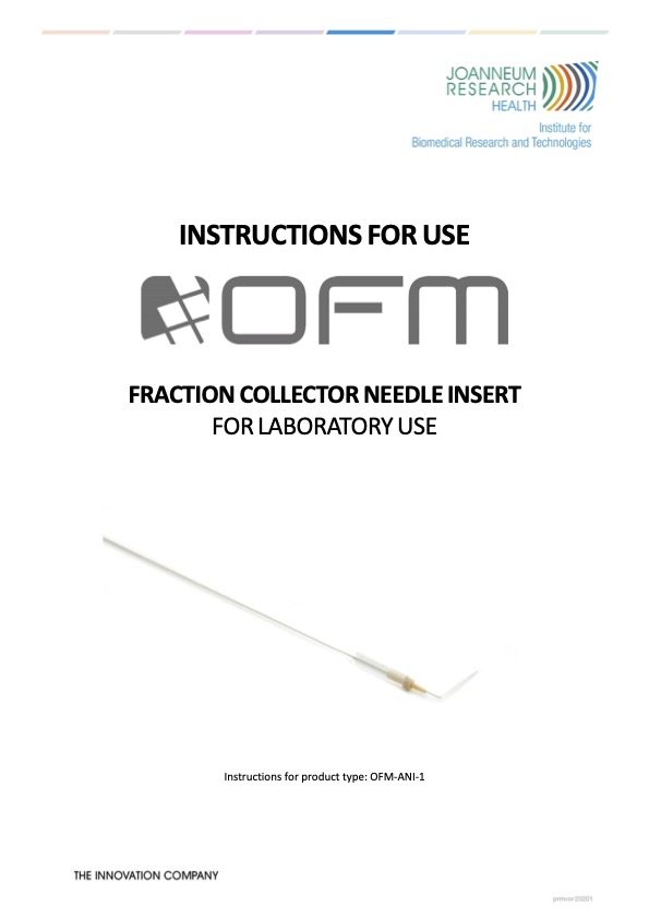 FRACTION COLLECTOR NEEDLE INSERT
